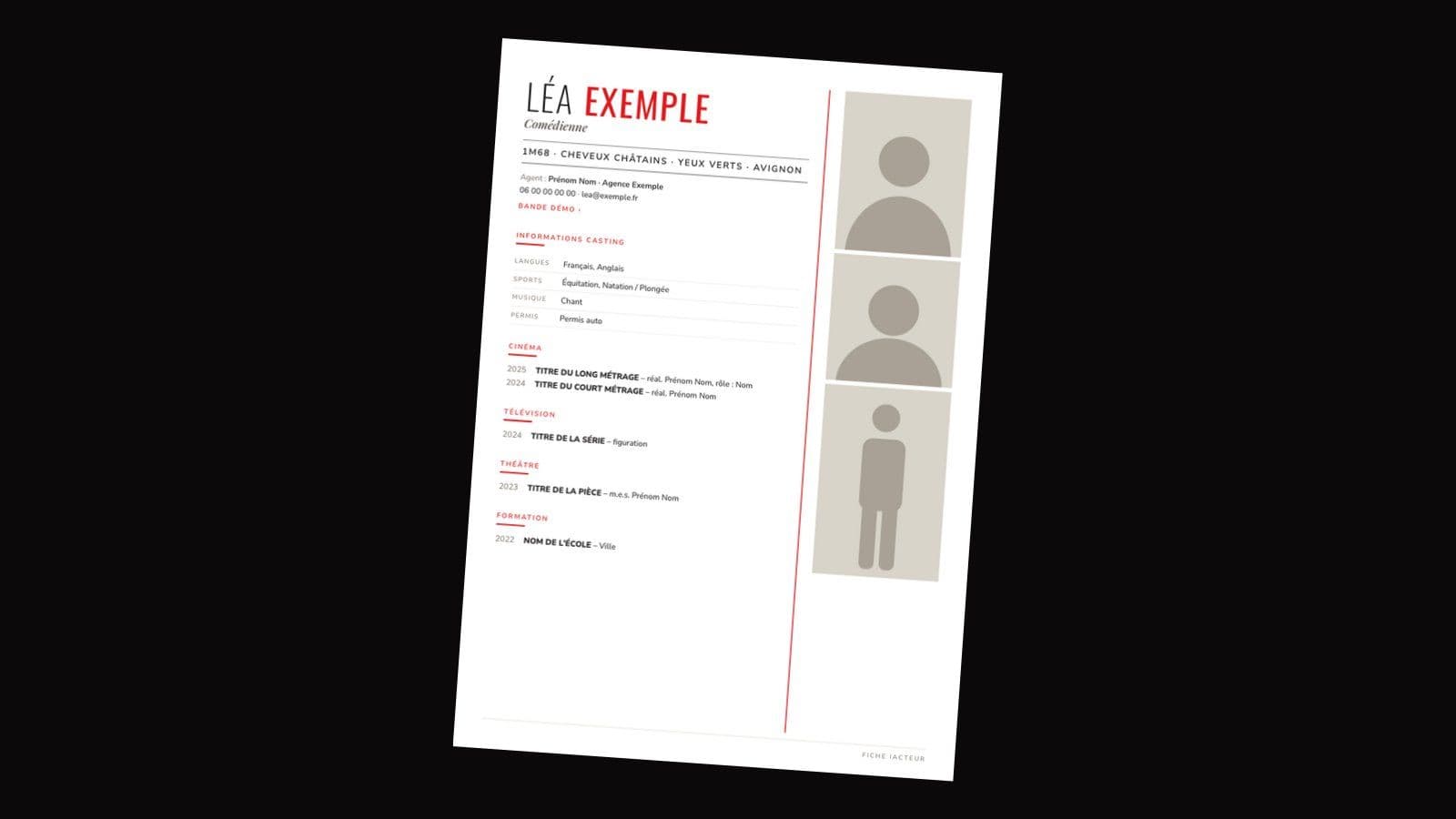 Le CV d'acteur : comment le faire, et le faire bien