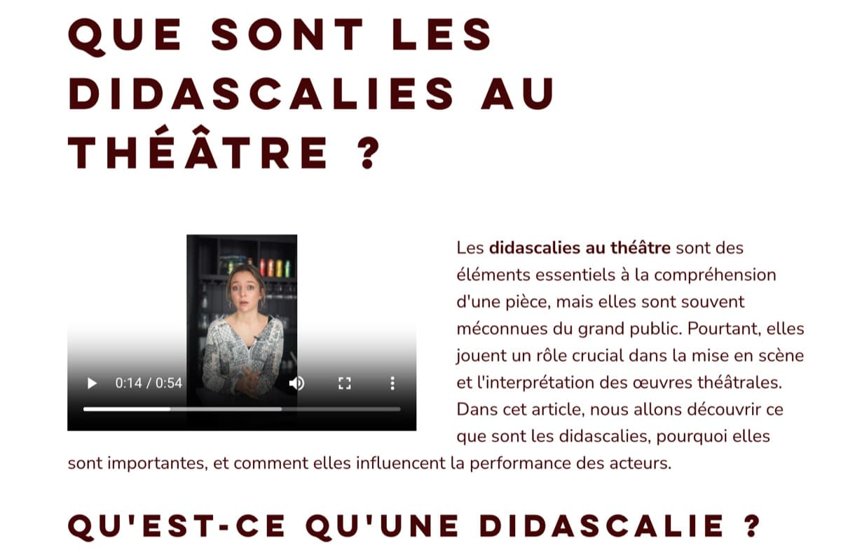 Didascalies au théâtre : comment les acteurs les utilisent vraiment?