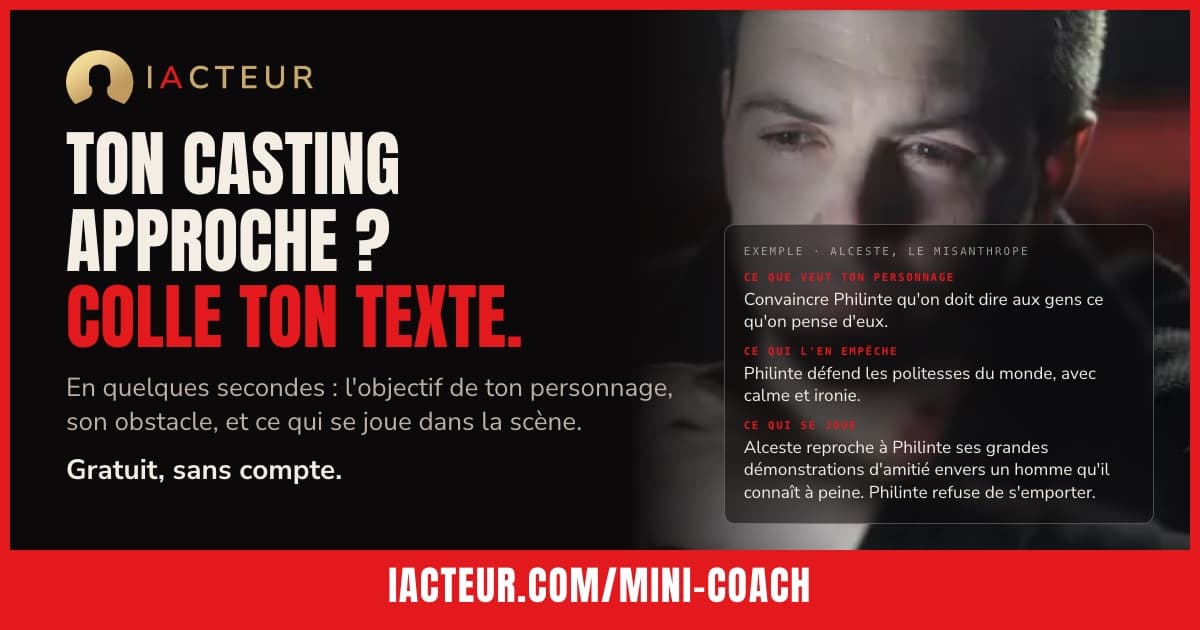 Préparer un casting seul : du mini-COACH au vrai travail de table
