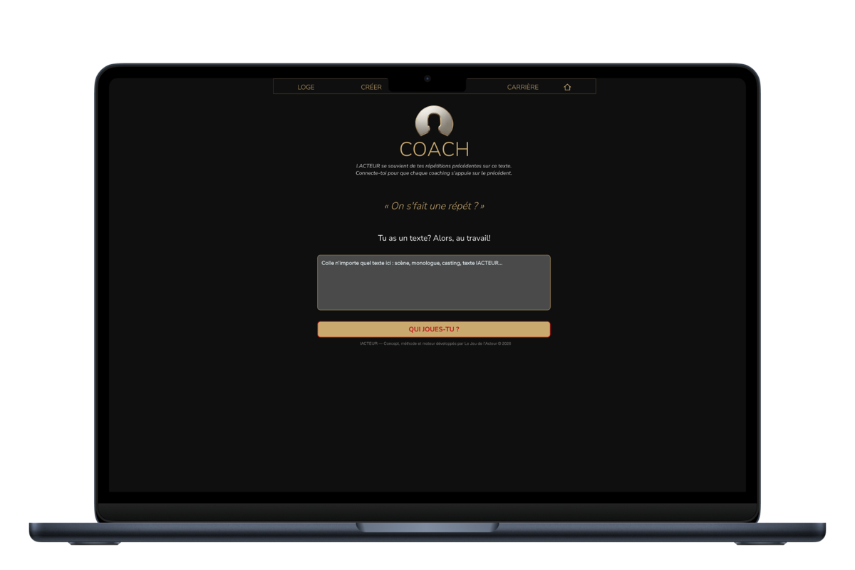 Module « COACH » de l'app IACTEUR