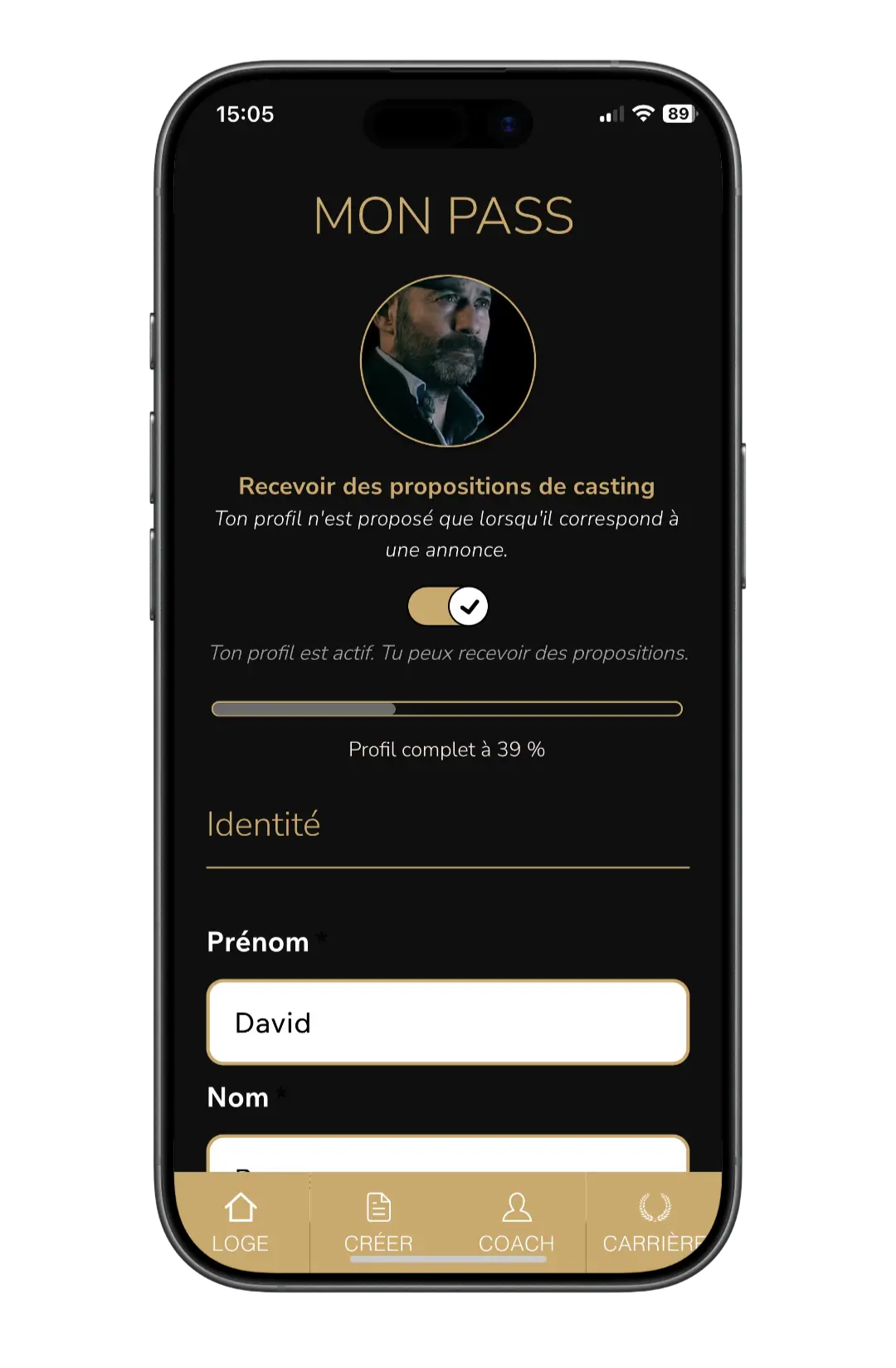 Module MON PASS de l'app IACTEUR
