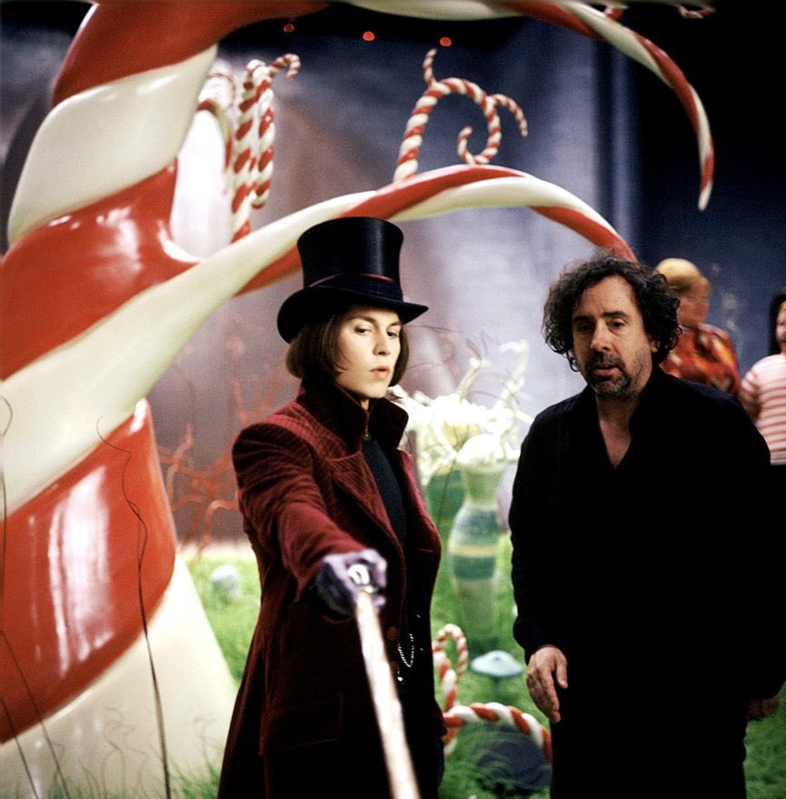 Sur le tournage de" Charlie et la chocolatrie" - 2004